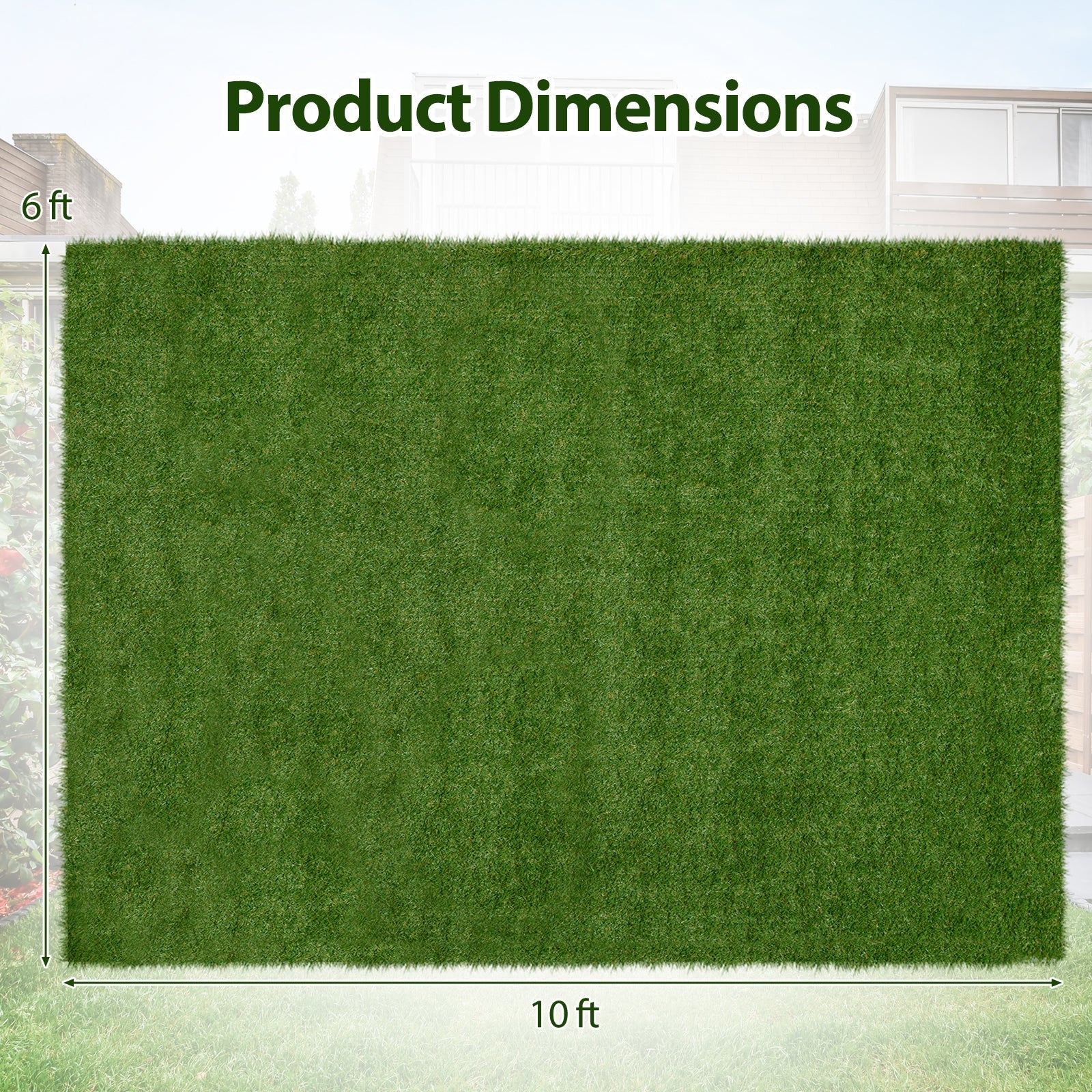 Indoor Outdoor Synthetic Turf Mat with Drainage Holes
