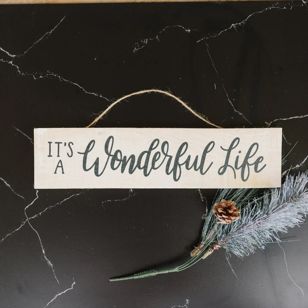It's a Wonderful Life Christmas Decor, Rustic Barnwood Wood Sign, Christmas Wall Decor, Christmas Sign