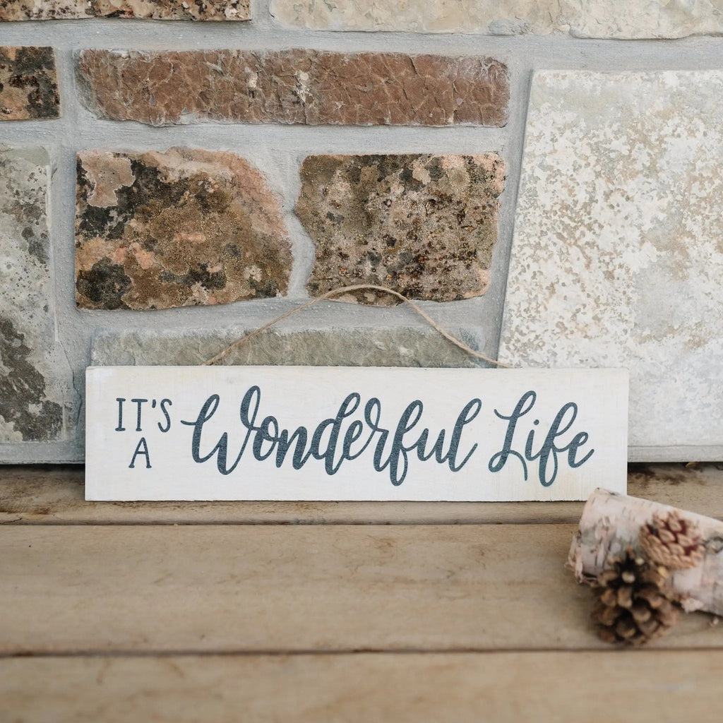 It's a Wonderful Life Christmas Decor, Rustic Barnwood Wood Sign, Christmas Wall Decor, Christmas Sign