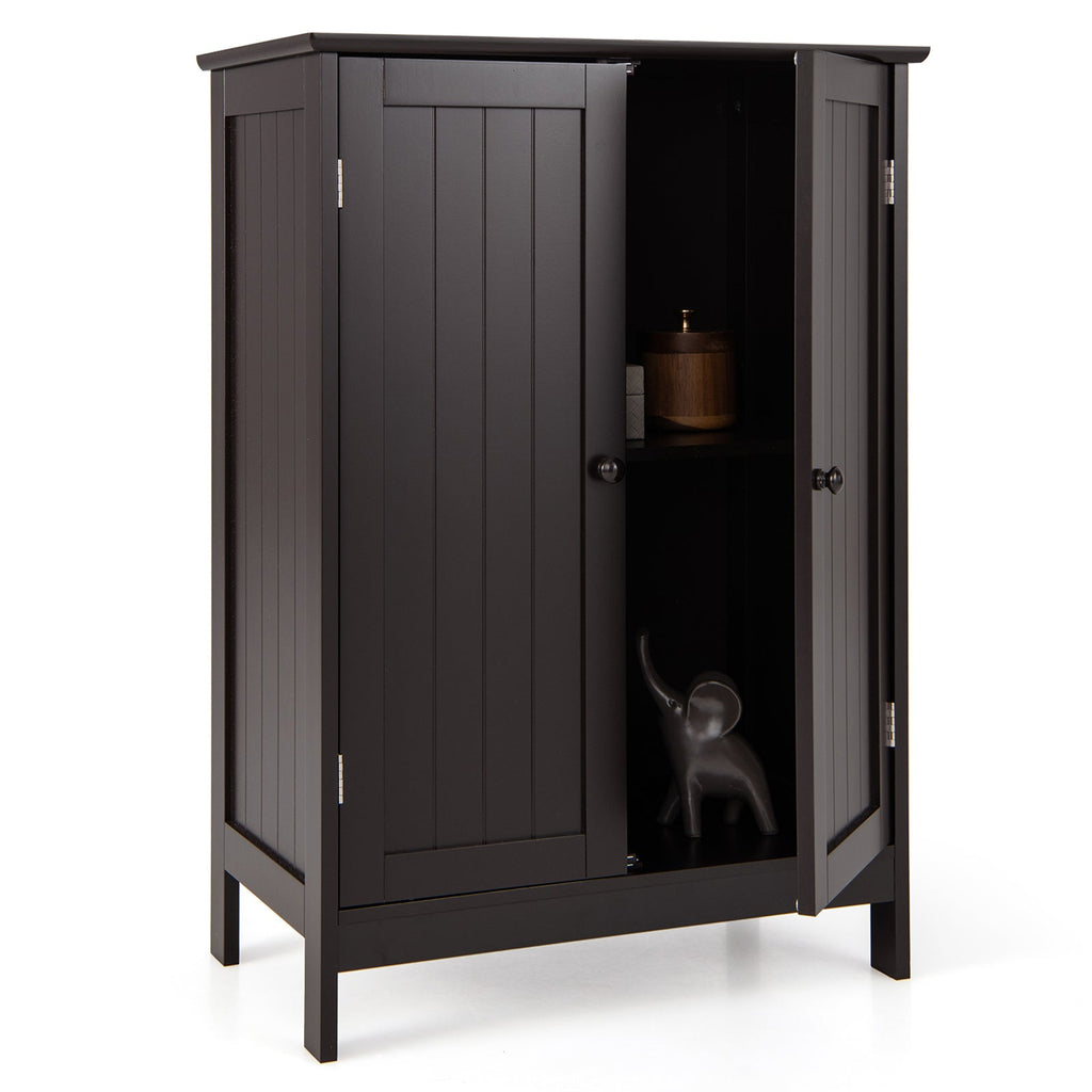 Bathroom Floor Storage Double Door Cupboard Cabinet