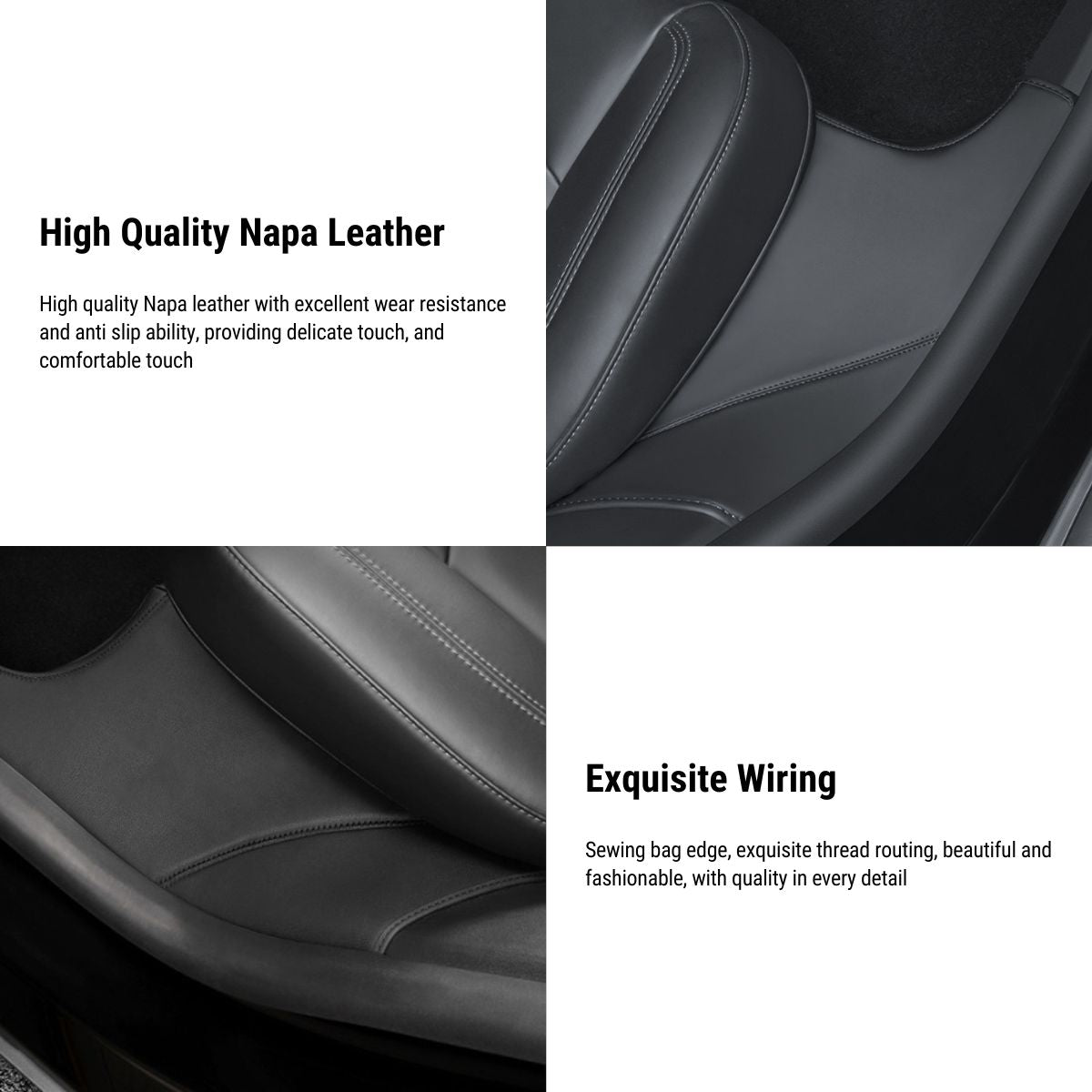 Leather Rear Door Sill Protector for Tesla Model Y 2020-2025.03