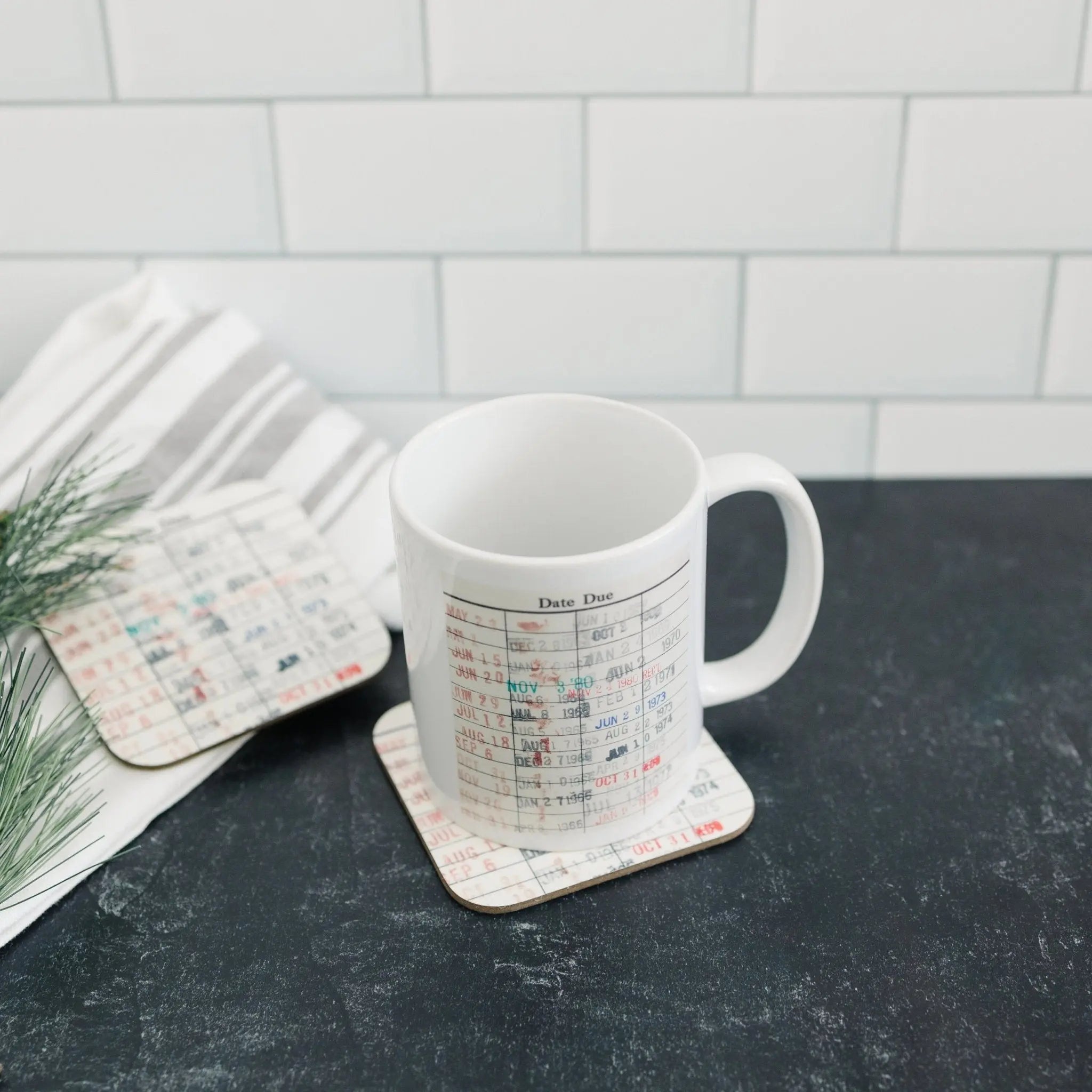 Library Card Coffee Mug - Book Club Gift - Coffee Tea Cup Gifts for Readers