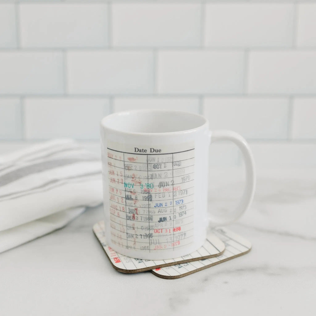 Library Card Coffee Mug - Book Club Gift - Coffee Tea Cup Gifts for Readers