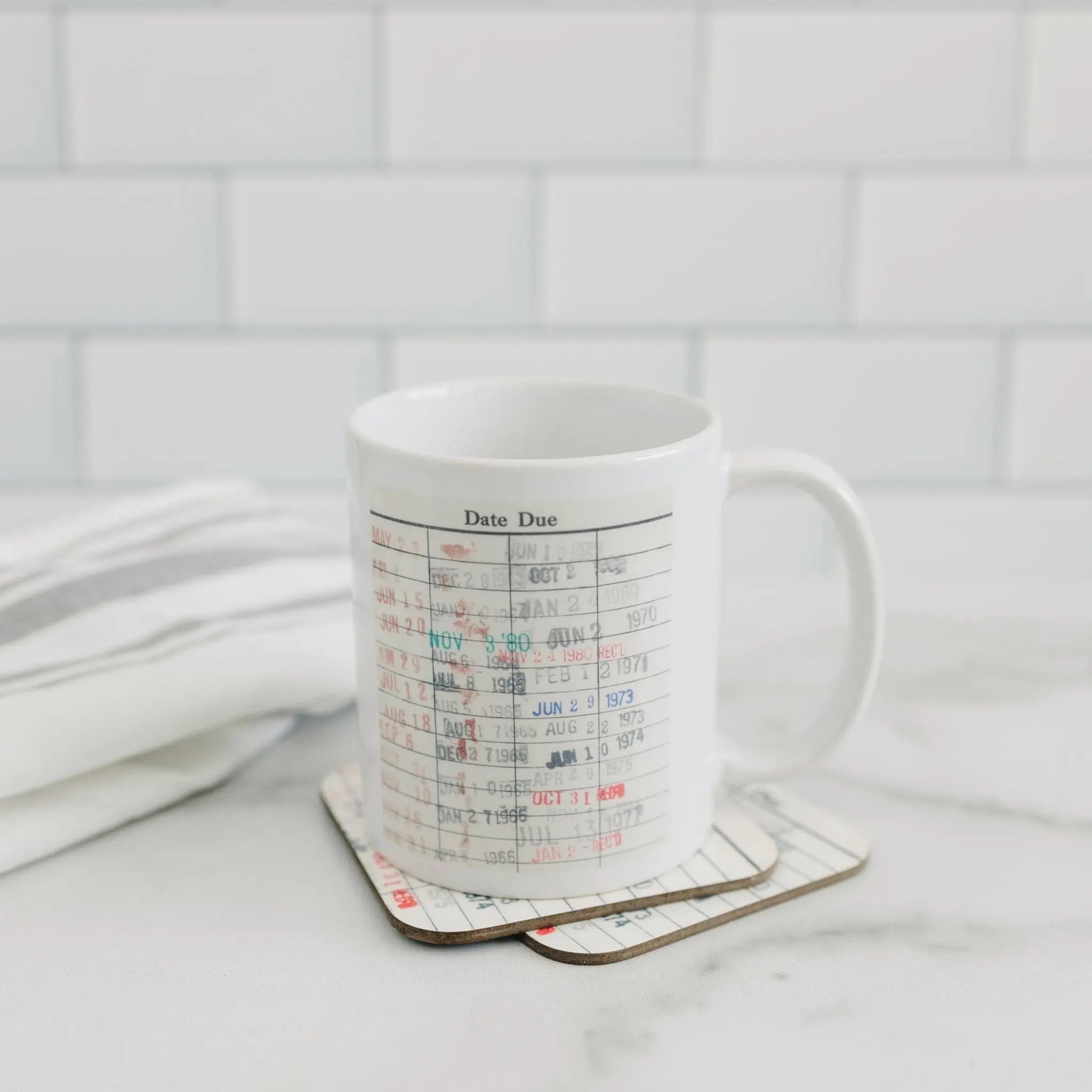 Library Card Coffee Mug - Book Club Gift - Coffee Tea Cup Gifts for Readers