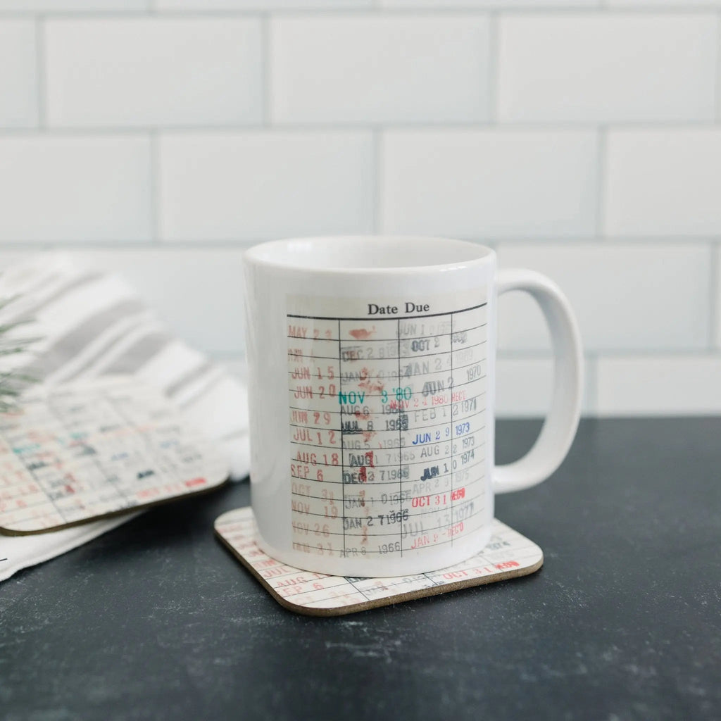 Library Card Coffee Mug - Book Club Gift - Coffee Tea Cup Gifts for Readers