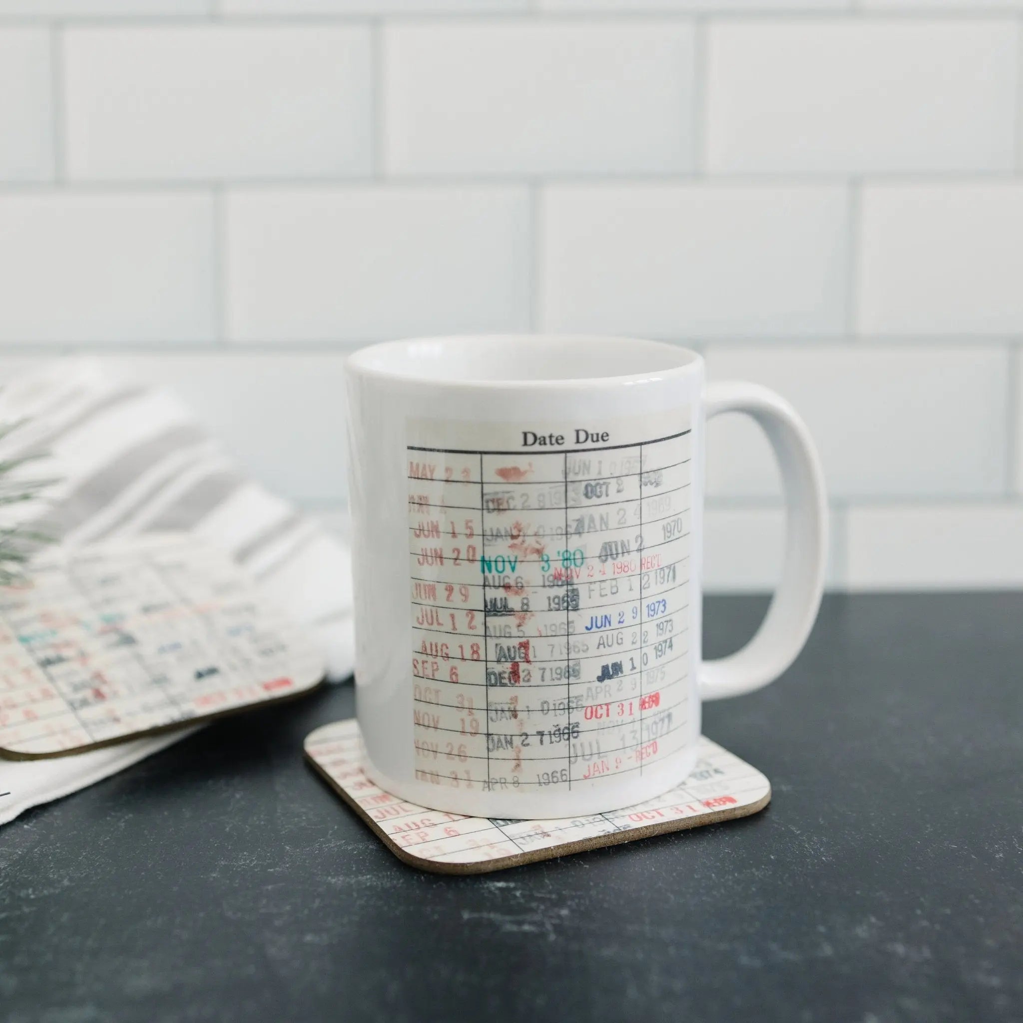 Library Card Coffee Mug - Book Club Gift - Coffee Tea Cup Gifts for Readers