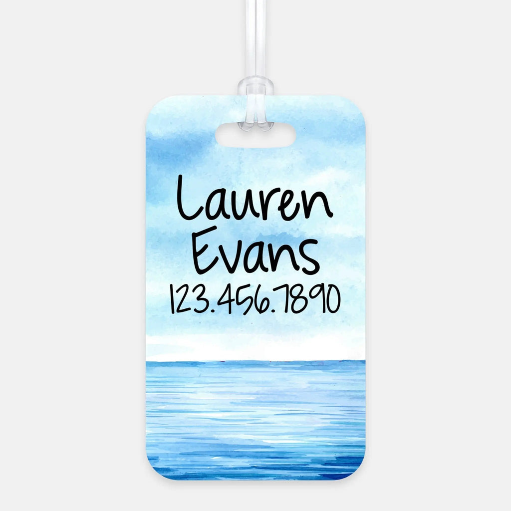 Luggage Tag, Beach Suitcase Tag, Ocean Travel Gift