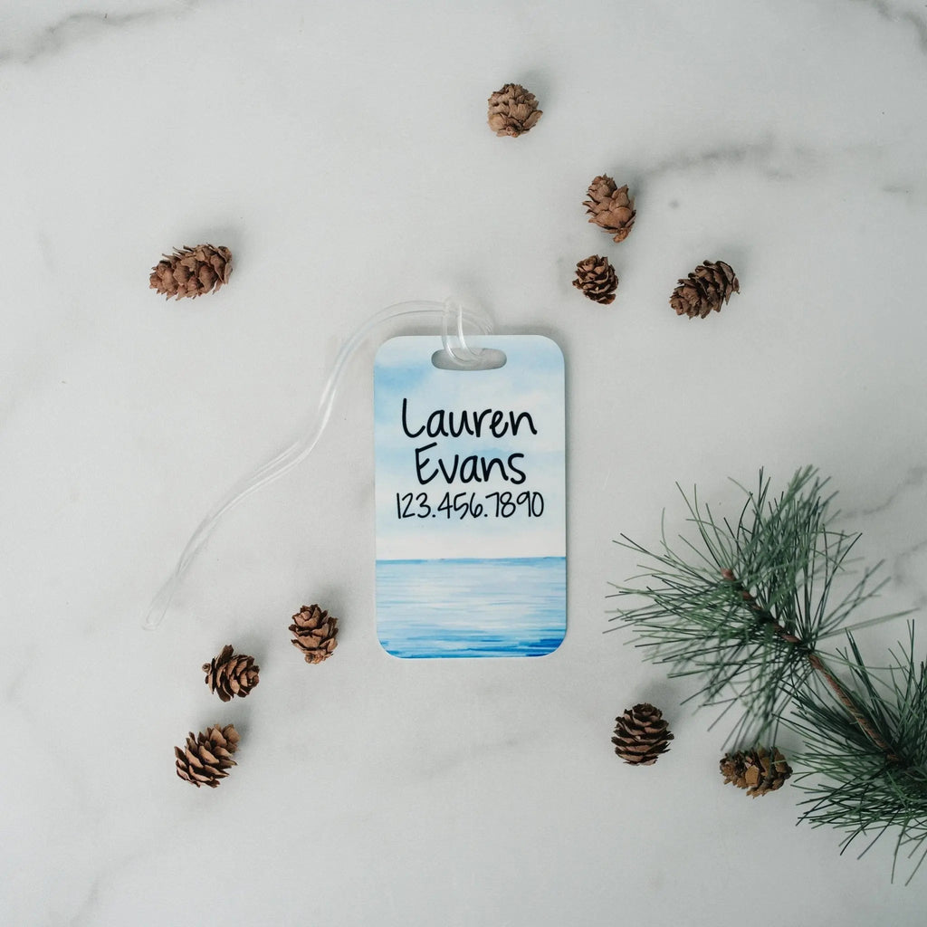 Luggage Tag, Beach Suitcase Tag, Ocean Travel Gift