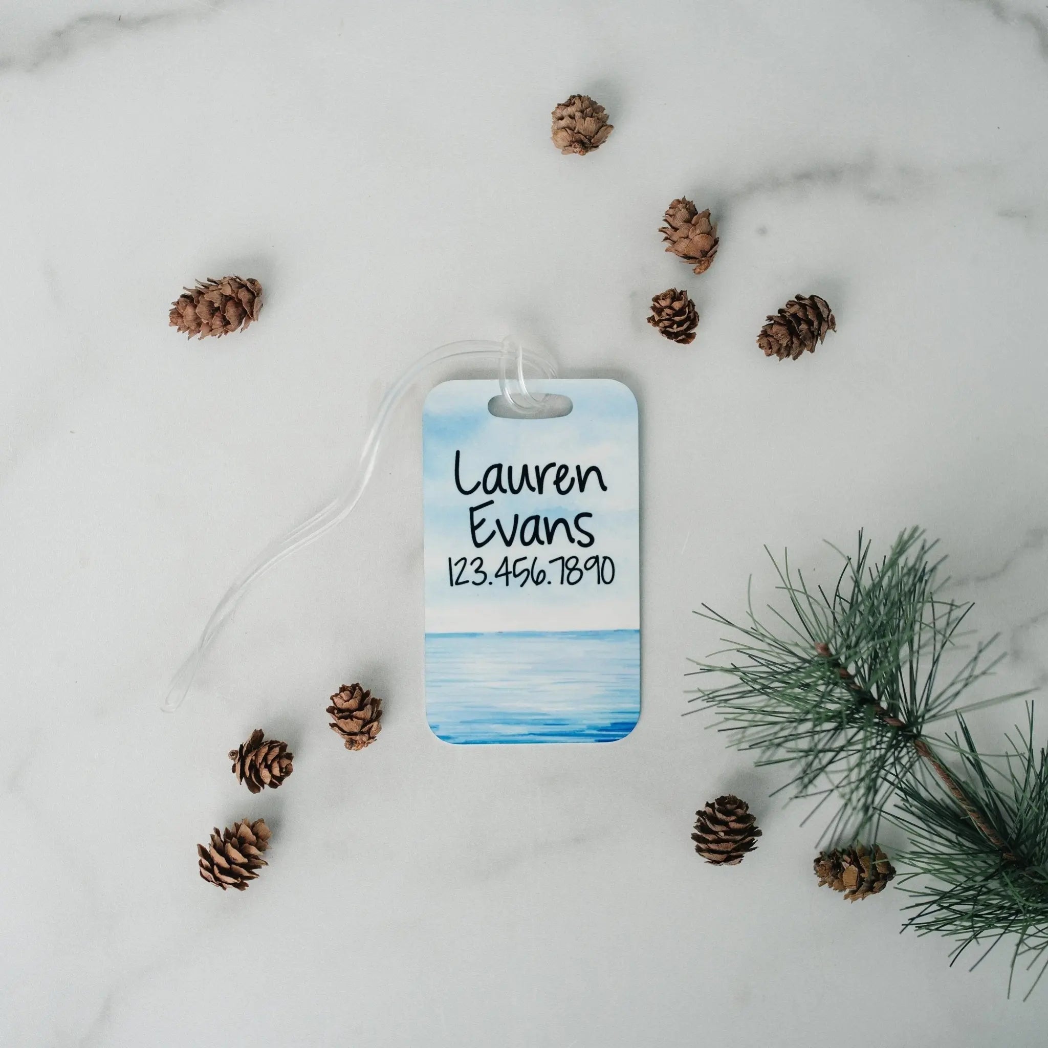 Luggage Tag, Beach Suitcase Tag, Ocean Travel Gift