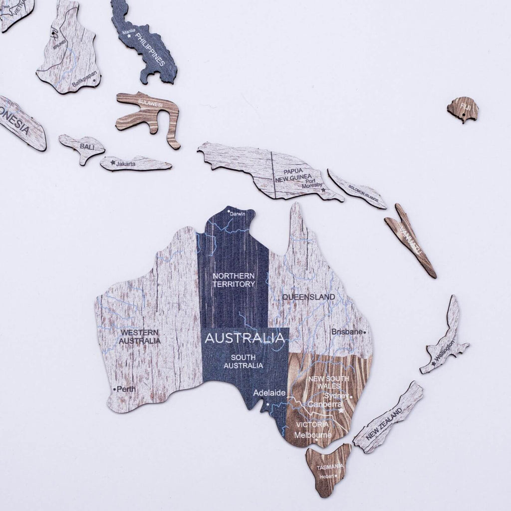 2D Wooden World Map Mystery