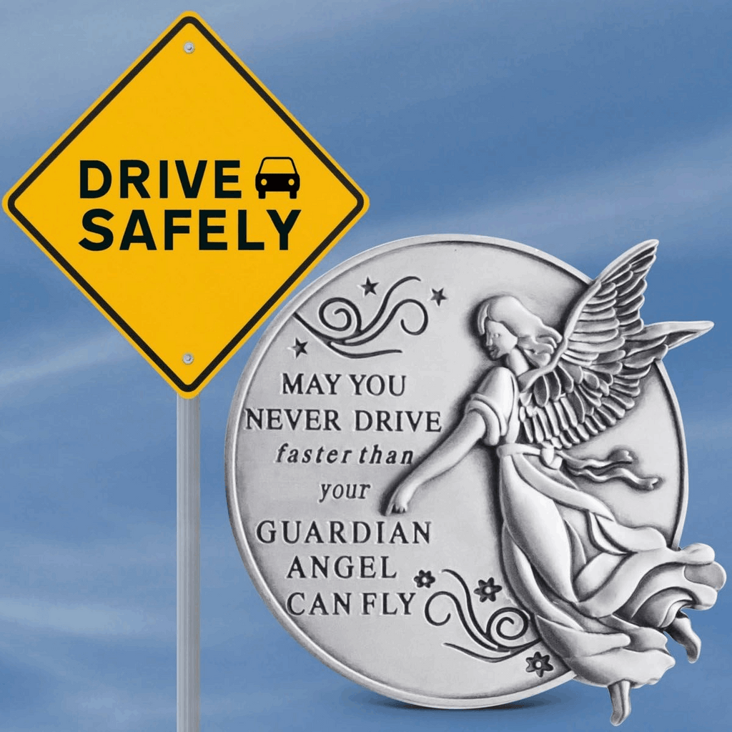 Guardian Angel Car Visor Clip - Metal Auto Accessory Gift for New Drivers
