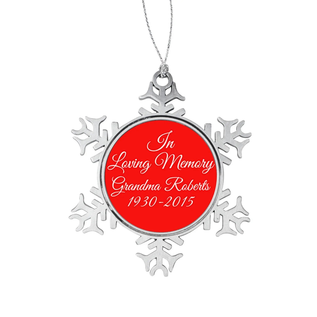 Memorial Christmas Ornament - Personalized In Loving Memory Christmas Ornament - Snowflake Christmas Ornament - Memorial Gift