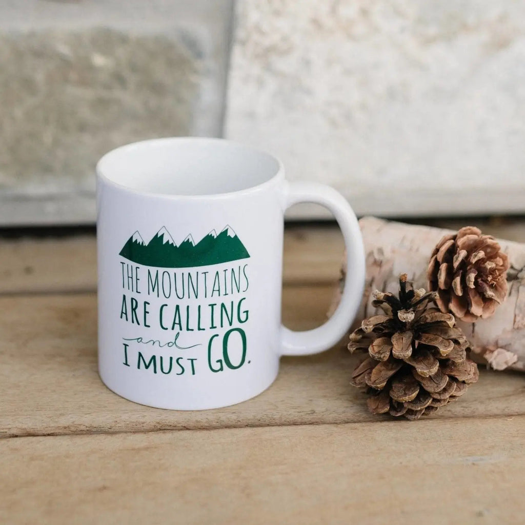 Mountain Coffee Mug – Ceramic Rocky Mountain Mug | Dishwasher Safe, Camping Gift