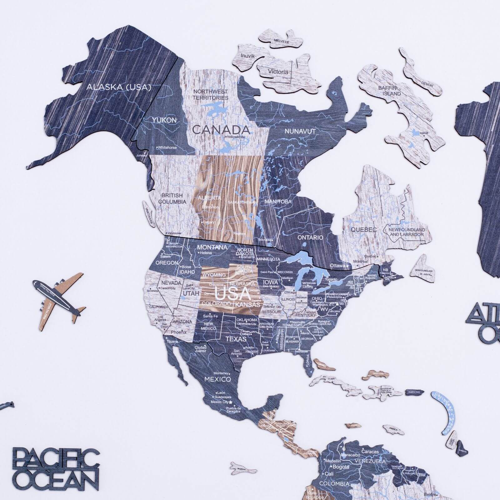 2D Wooden World Map Mystery