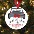 Our First Christmas Ornament - Personalized Christmas Ornament - Wedding Gift Christmas Ornament - Newlywed Christmas Gift