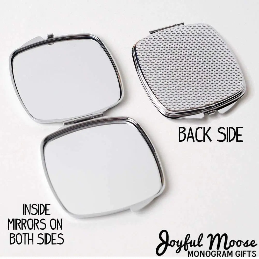 Personalized Compact Mirror - Custom Cosmetic Mirror for Purse or Pocket