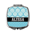 Personalized Compact Mirror - Turquoise
