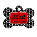 Personalized Dog ID Tag - Custom Dog ID Tag - Arrow Dog ID Tag - Red & Black Dog id Tag