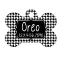 Houndstooth Pattern Pet Name Tag