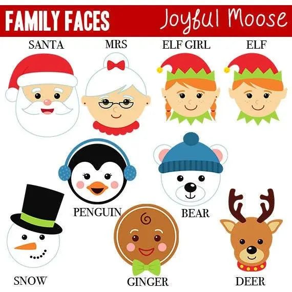 Personalized Family Christmas Ornament - Custom Faces Heads
