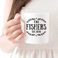 Personalized Wedding Mugs - Last Name Coffee Mugs - Anniversary Couple Gift