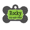 Pet ID Tag - Bone Custom Pet ID Tag - Lime Green & Black Pet ID Tag