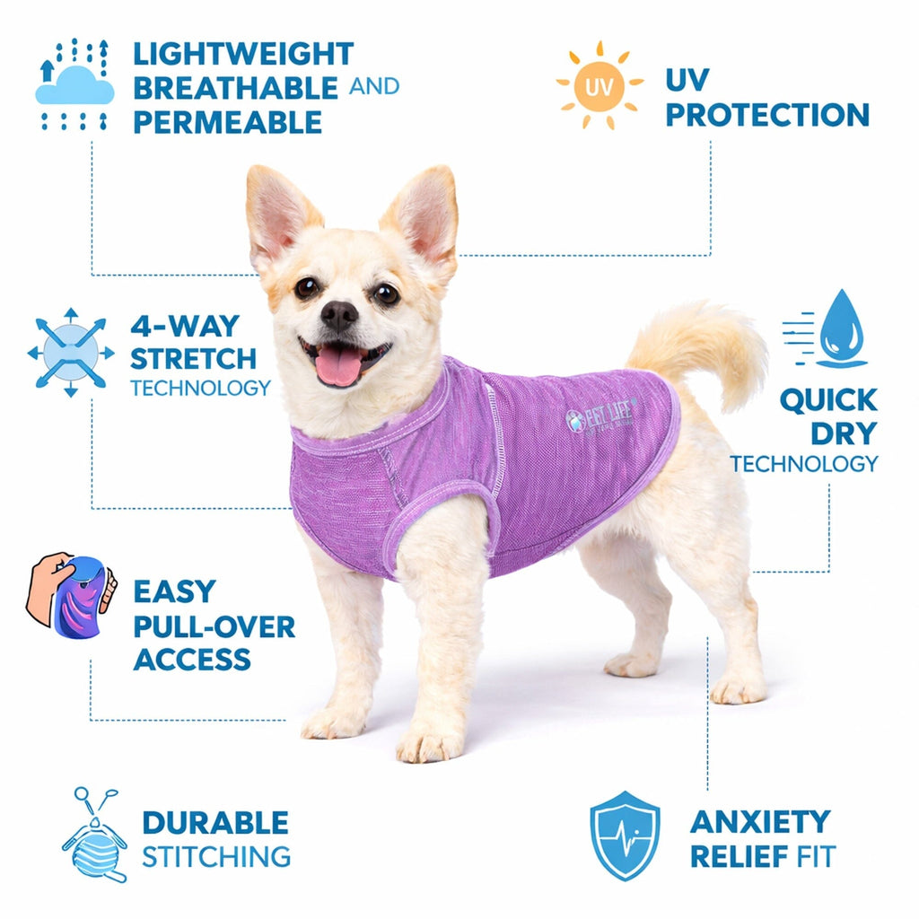 Pet Life ® Active 'Aero-Pawlse' Quick-Dry and 4-Way-Stretch Yoga Fitness Dog T-Shirt Tank Top