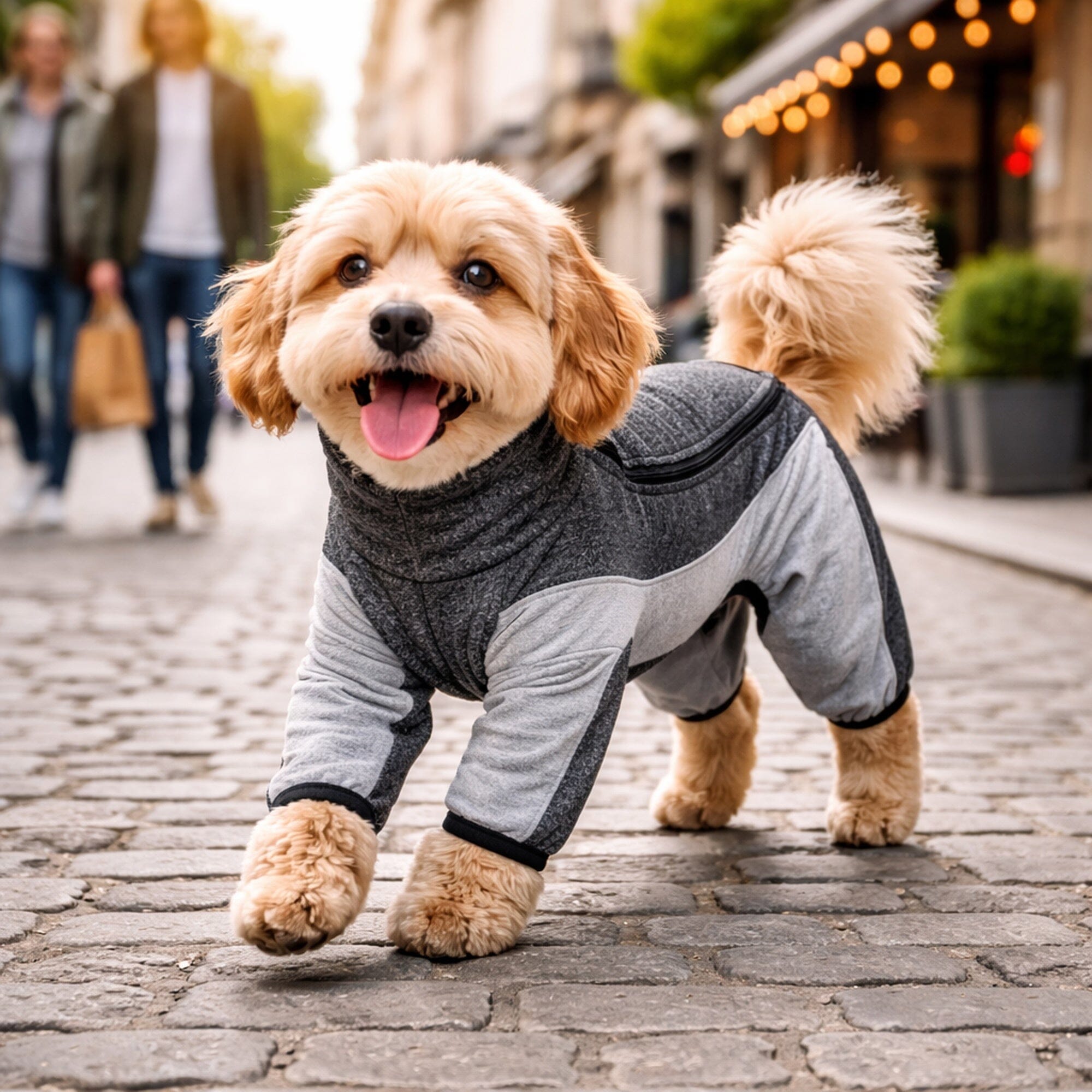 Pet Life ® Active 'Chase Pacer' Medium-weight 4-Way-Stretch Yoga Fitness Dog Tracksuit