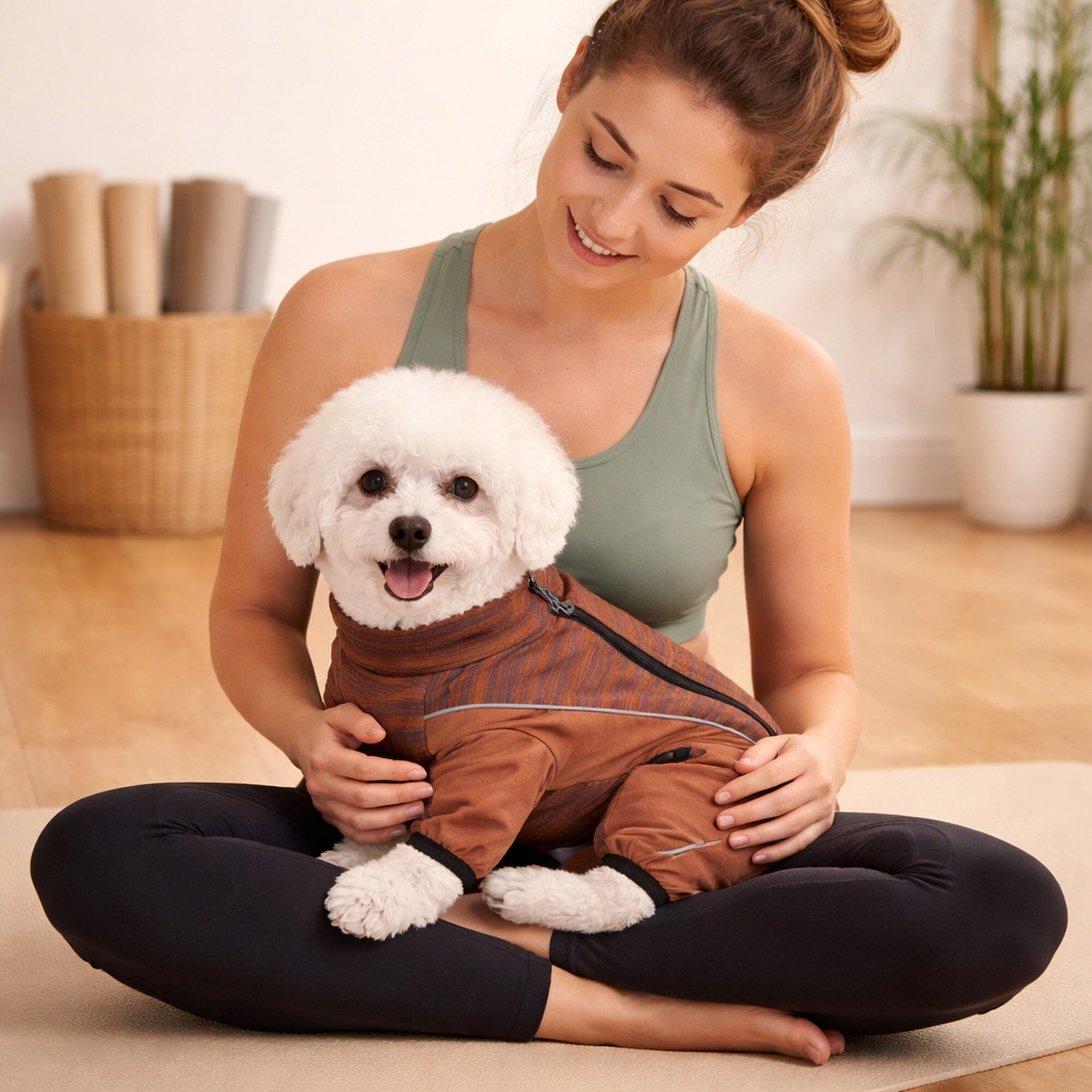 Pet Life ® Active 'Chase Pacer' Medium-weight 4-Way-Stretch Yoga Fitness Dog Tracksuit