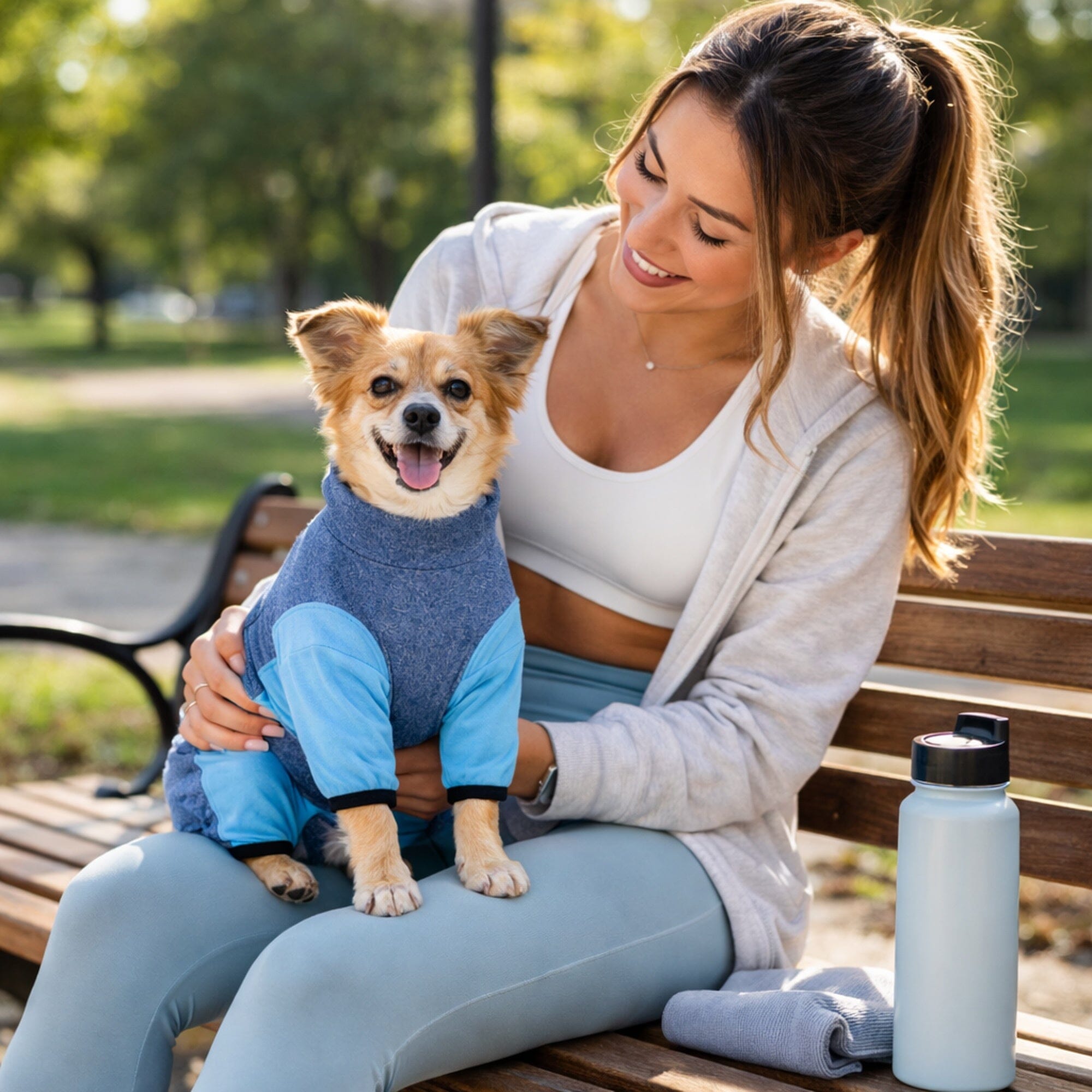 Pet Life ® Active 'Chase Pacer' Medium-weight 4-Way-Stretch Yoga Fitness Dog Tracksuit