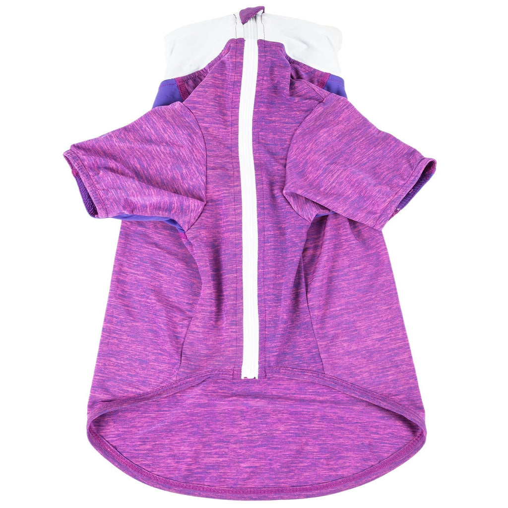 Pet Life ® Active 'Chewitt Wagassy' 4-Way-Stretch Yoga Fitness Long-Sleeve Dog T-Shirt