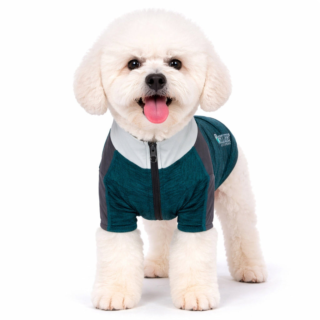 Pet Life ® Active 'Chewitt Wagassy' 4-Way-Stretch Yoga Fitness Long-Sleeve Dog T-Shirt