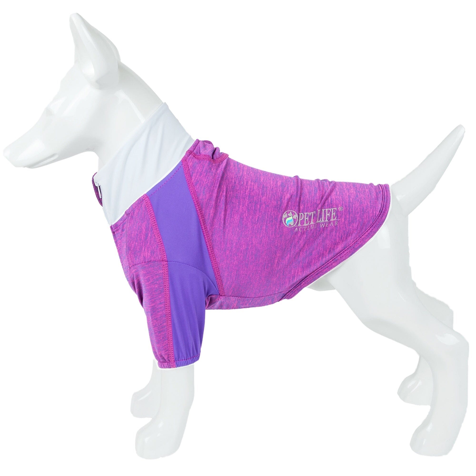 Pet Life ® Active 'Chewitt Wagassy' 4-Way-Stretch Yoga Fitness Long-Sleeve Dog T-Shirt