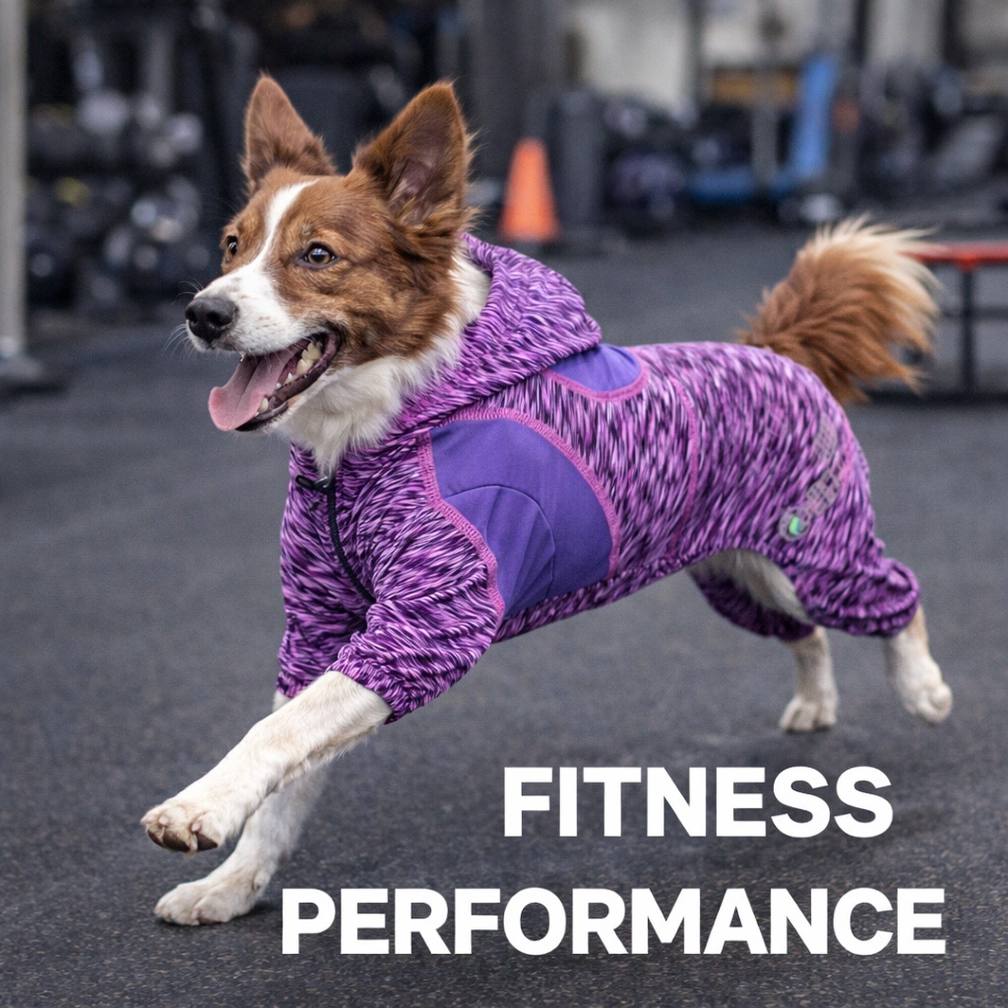 Pet Life ® Active 'Downward Dog' 4-Way-Stretch Fitness Yoga Dog Tracksuit Hoodie