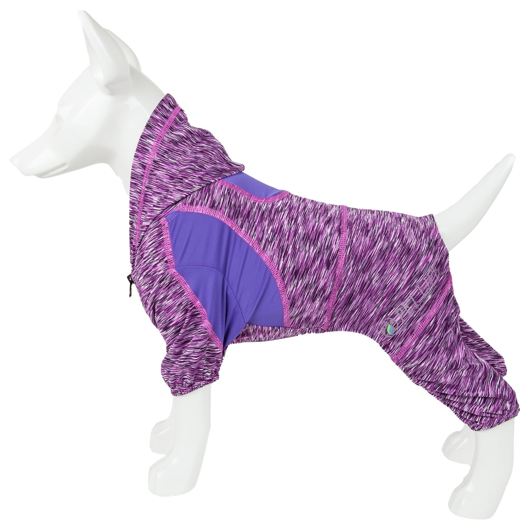 Pet Life ® Active 'Downward Dog' 4-Way-Stretch Fitness Yoga Dog Tracksuit Hoodie