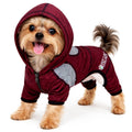 Pet Life ®  Active 'Fur-Breeze' Medium-weight 4-Way-Stretch Full Body Hooded Dog Yoga sweater