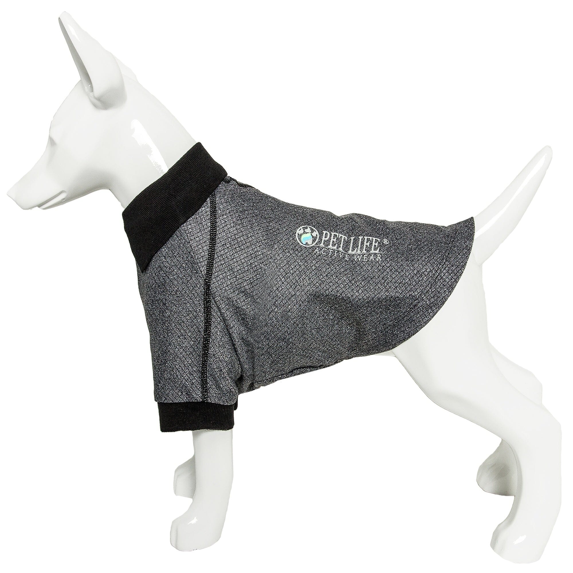 Pet Life ® Active 'Fur-Flex' Stretch and Quick-Dry Anti-Odor Fitness Yoga Dog Polo T-Shirt