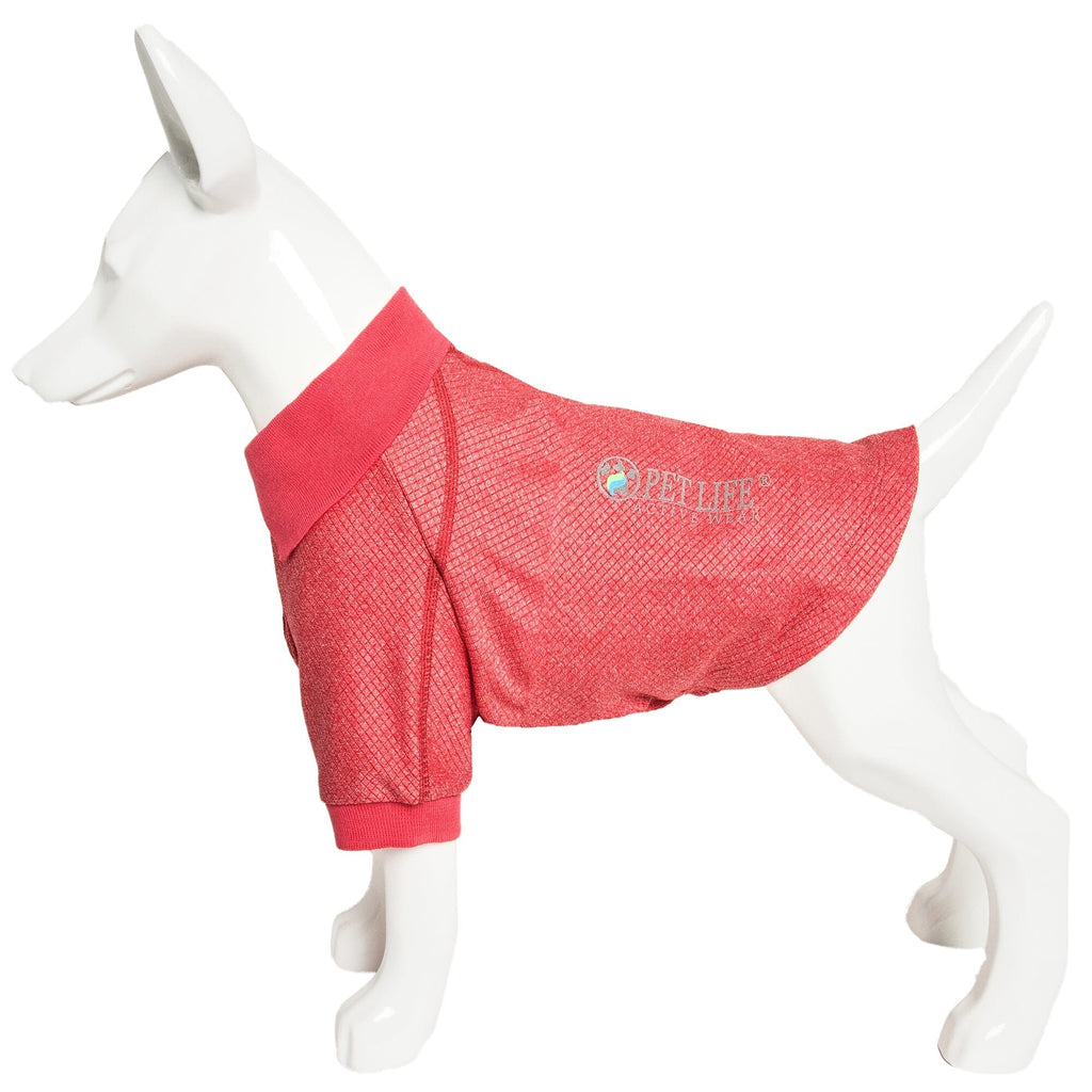 Pet Life ® Active 'Fur-Flex' Stretch and Quick-Dry Anti-Odor Fitness Yoga Dog Polo T-Shirt