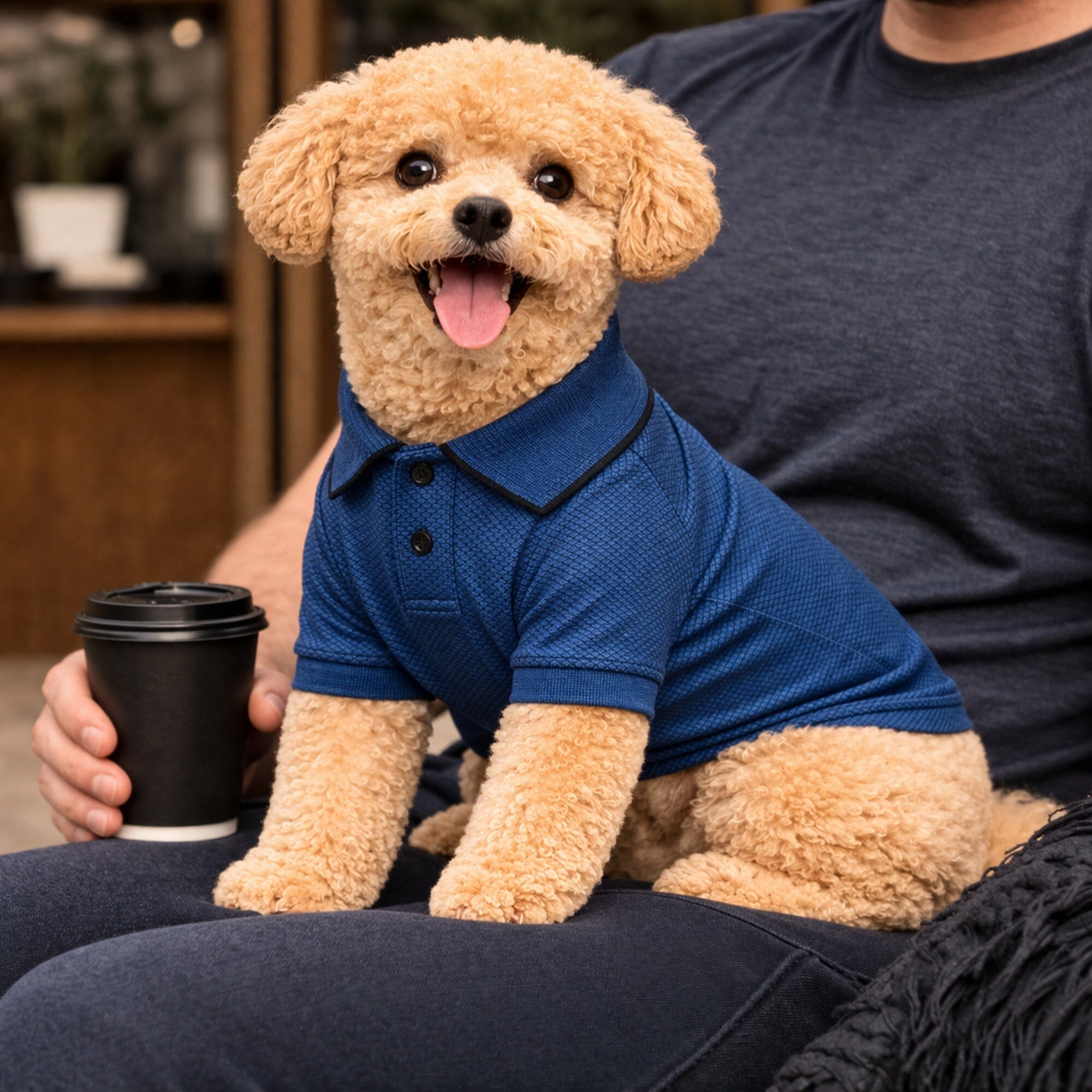Pet Life ® Active 'Fur-Flex' Stretch and Quick-Dry Anti-Odor Fitness Yoga Dog Polo T-Shirt
