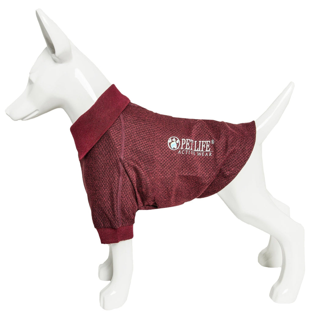 Pet Life ® Active 'Fur-Flex' Stretch and Quick-Dry Anti-Odor Fitness Yoga Dog Polo T-Shirt
