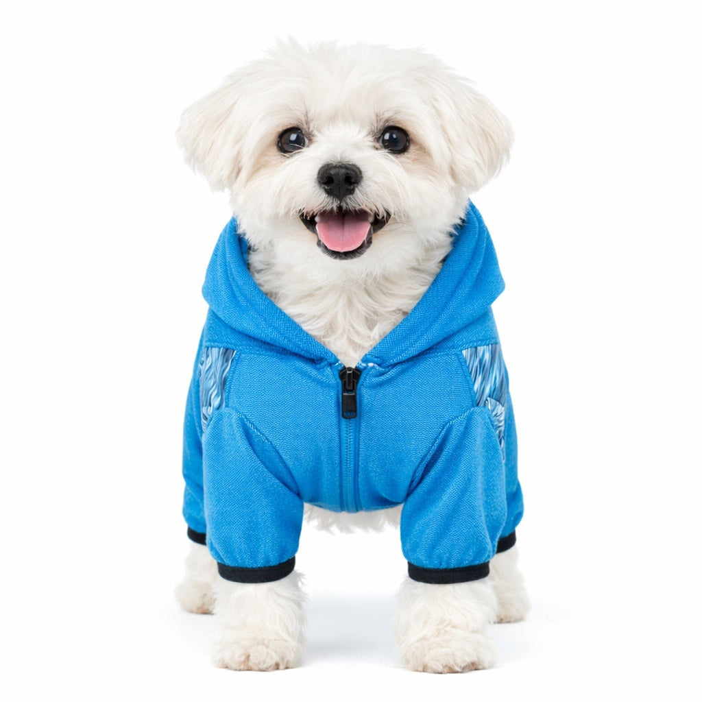 Pet Life ® Active 'Pawsterity' Mediumweight 4-Way-Stretch Yoga Fitness Dog Tracksuit Hoodie