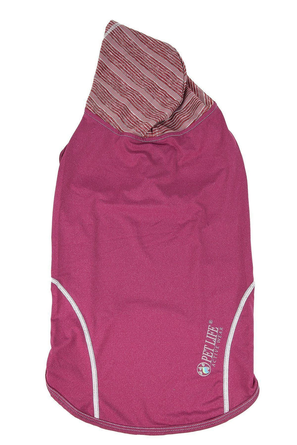 Pet Life ® Active 'Pull-Rover' 4-Way Stretch Sleeveless Fitness Yoga Dog T-Shirt Hoodie
