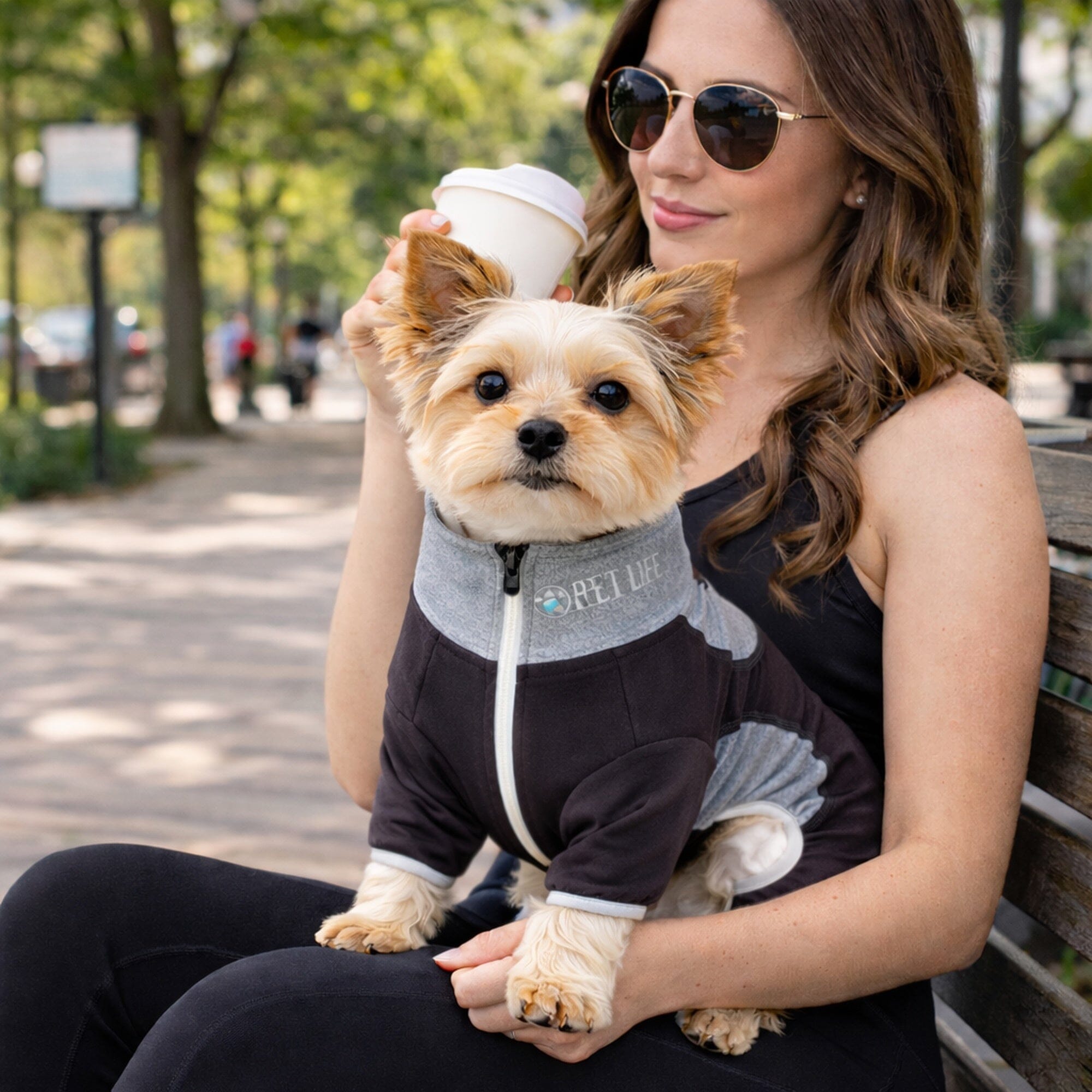 Pet Life ® Active 'Warm-Pup' Stretchy and Quick-Drying Fitness Dog Yoga Warm-Up Tracksuit