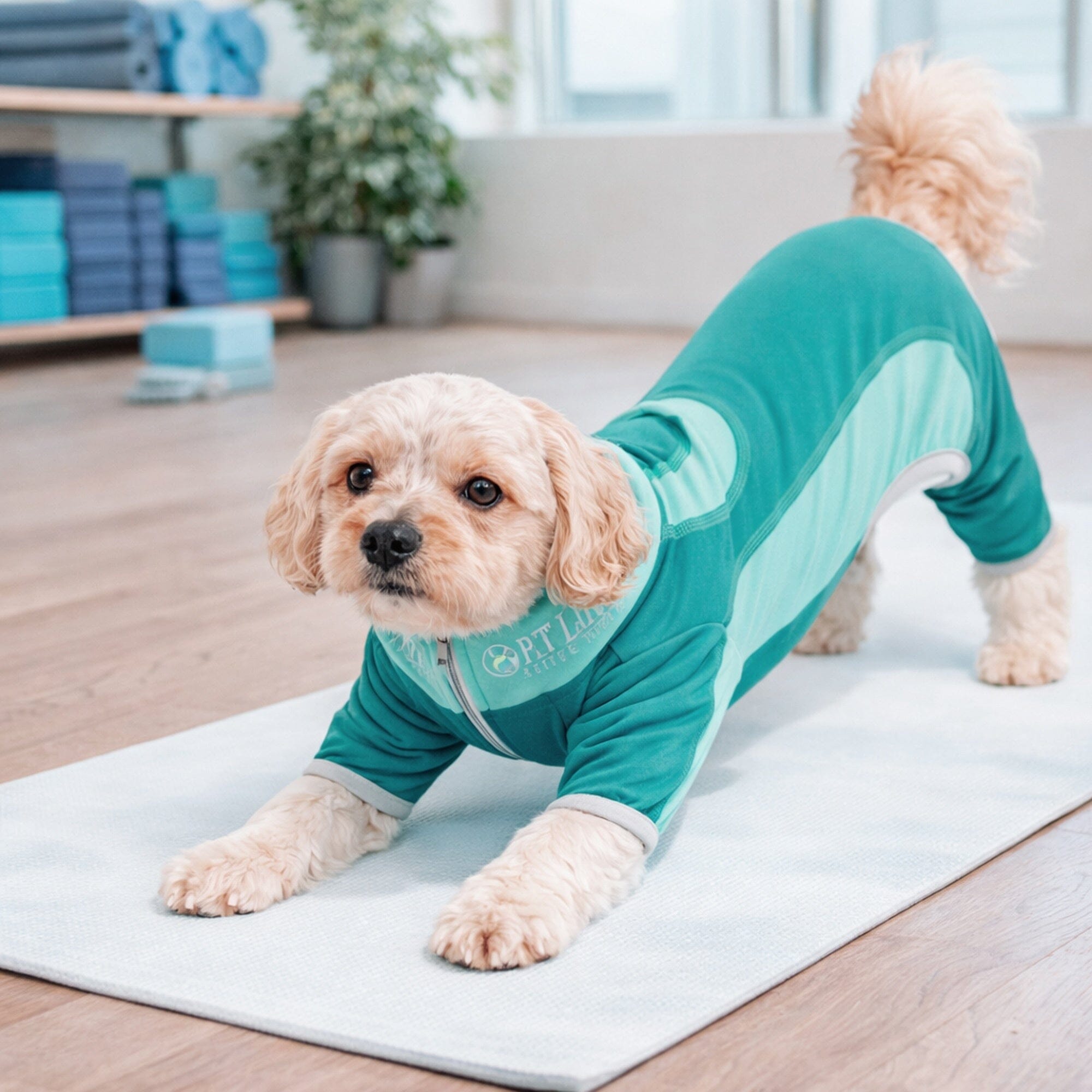 Pet Life ® Active 'Warm-Pup' Stretchy and Quick-Drying Fitness Dog Yoga Warm-Up Tracksuit