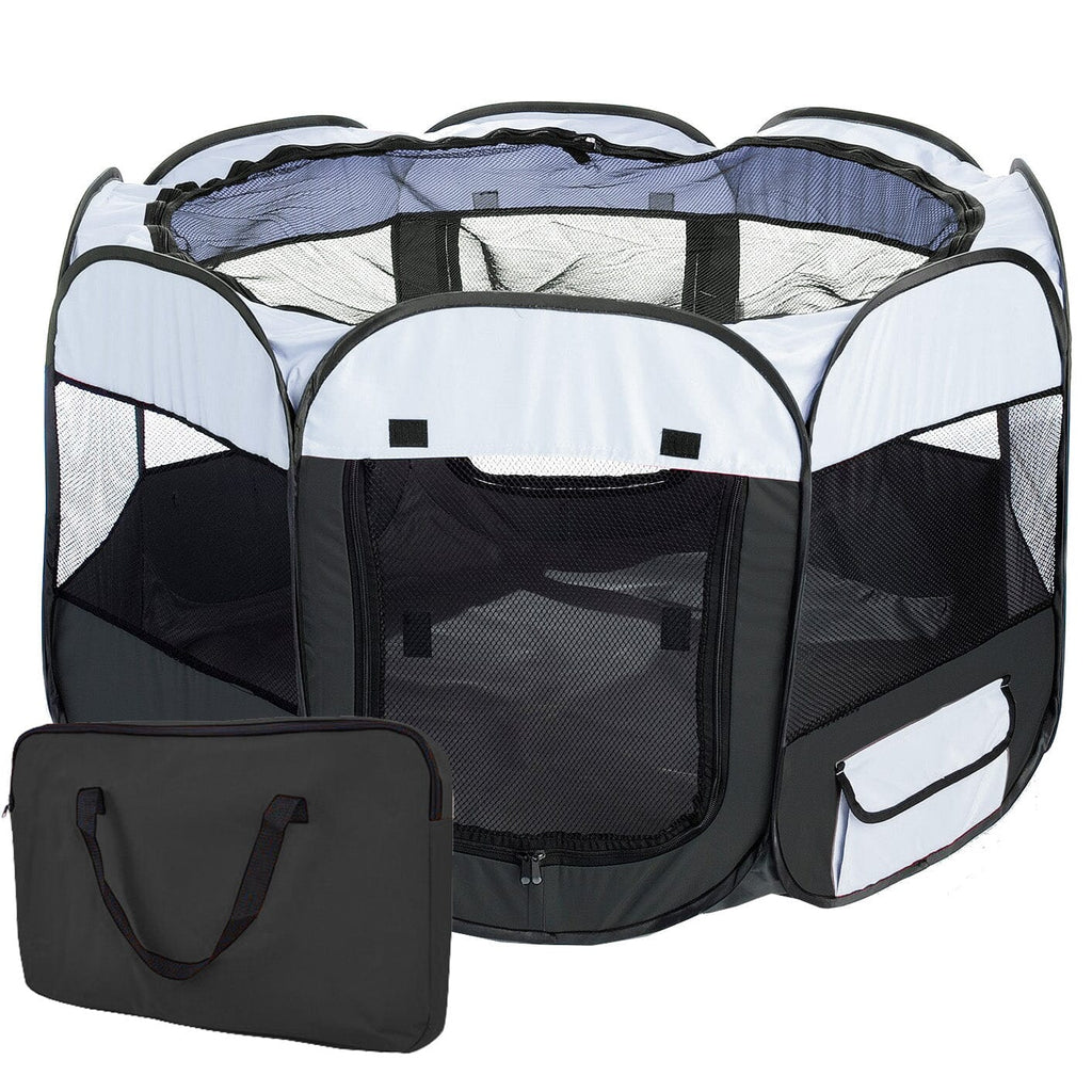 Pet Life ® 'All-Terrain' Lightweight Easy Folding Wire-Framed Collapsible Travel Pet Dog Playpen crate
