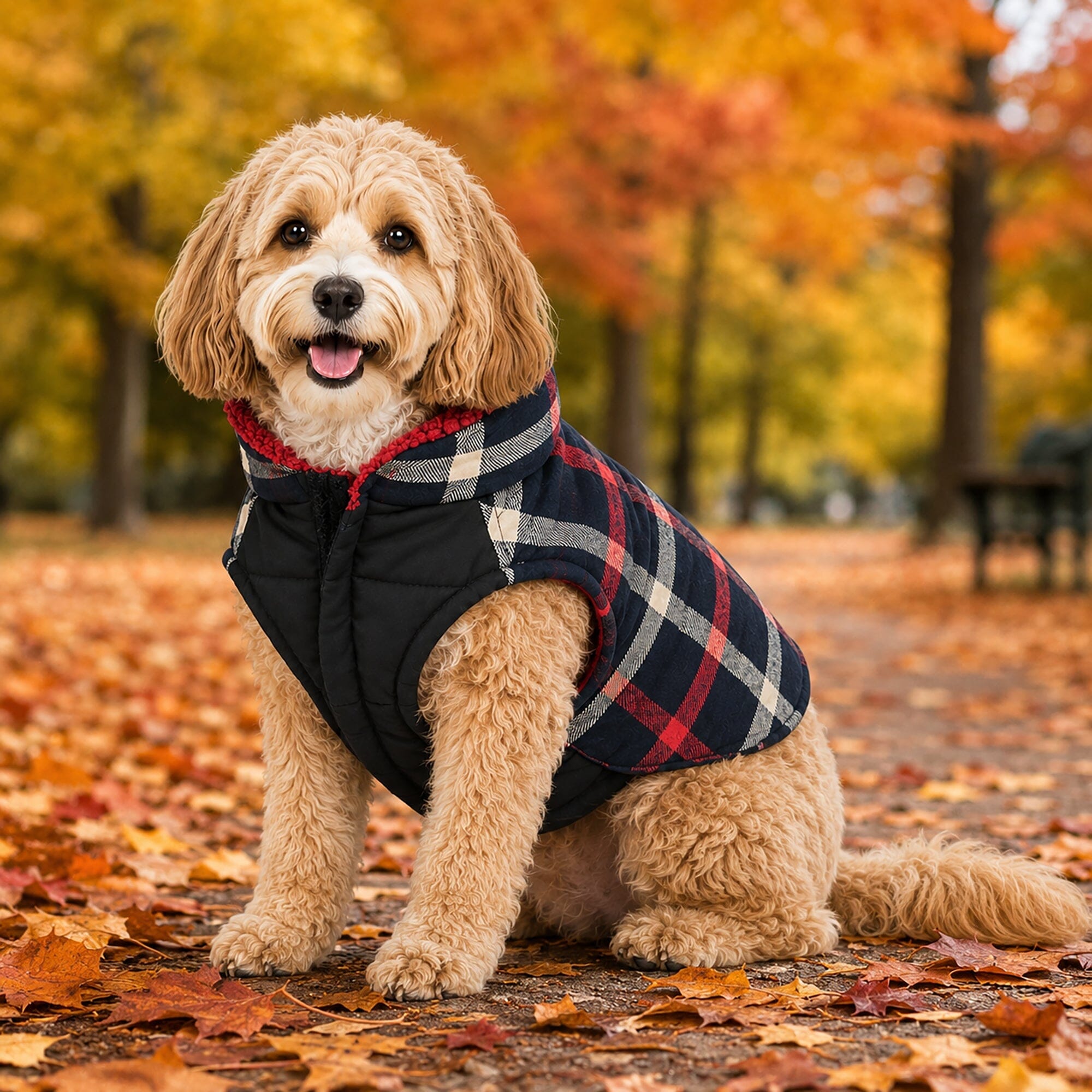 Pet Life ®  'Allegiance' Classical Insulated Plaid Fashion Dog Jacket