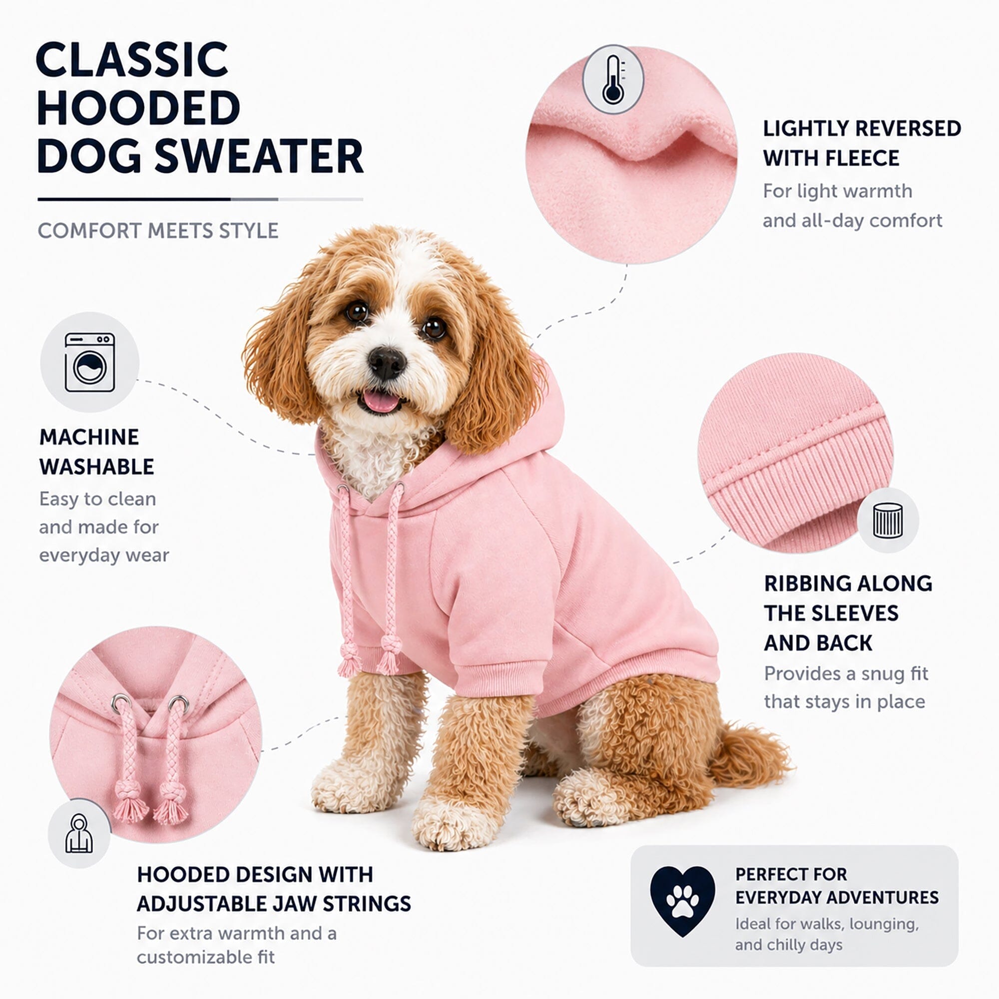 Pet Life ® 'American Classic' Fashion Plush Cotton Hooded Dog Sweater