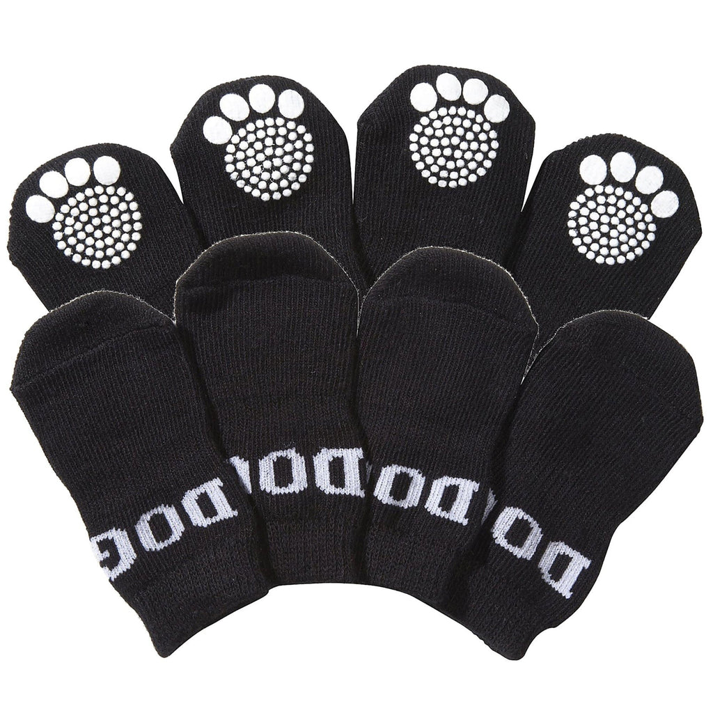 Pet Life ® Anti-Slip Rubberized Gripped Breathable Stretch Pet Dog Socks - Set of 4