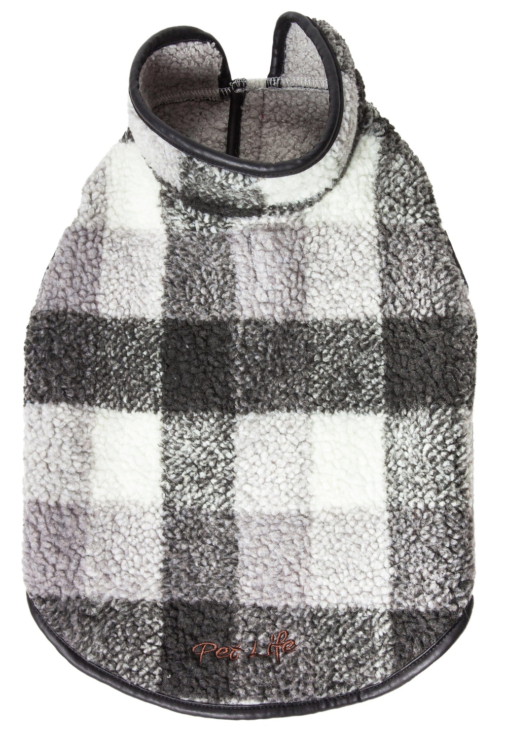 Pet Life ®  'Black Boxer' Classical Fashion Insulated Plaid Dog Coat