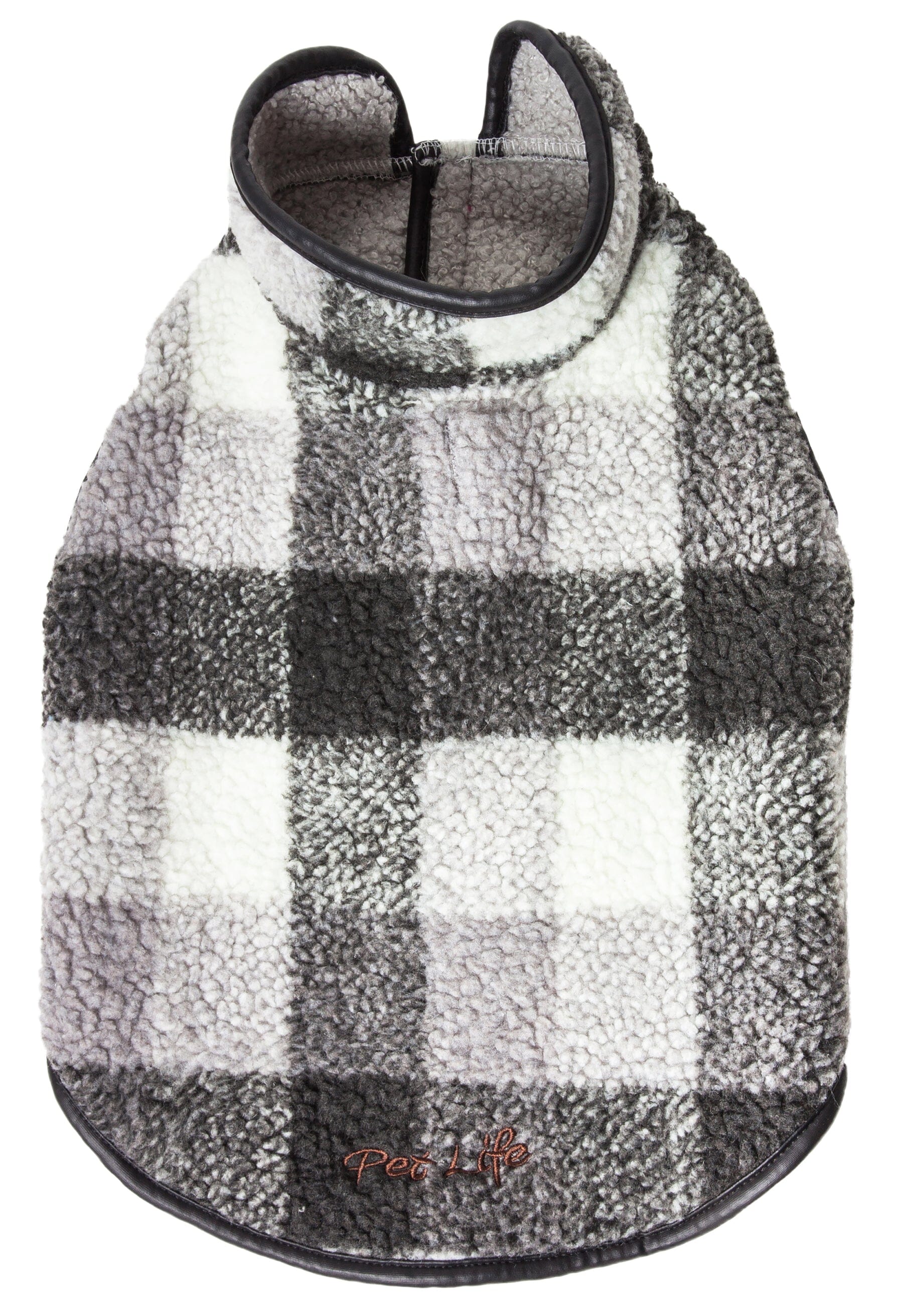 Pet Life ®  'Black Boxer' Classical Fashion Insulated Plaid Dog Coat